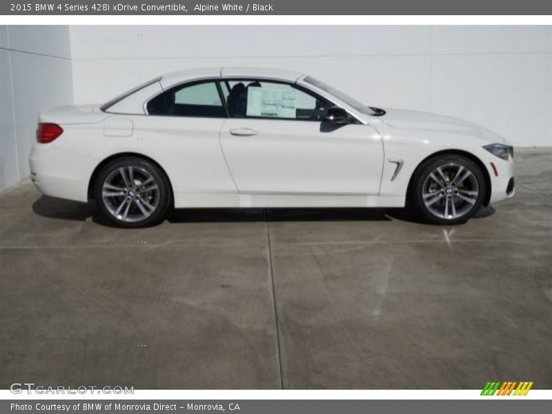 Alpine White / Black 2015 BMW 4 Series 428i xDrive Convertible