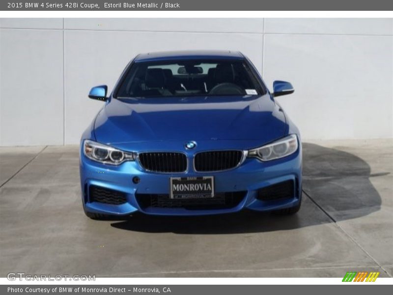 Estoril Blue Metallic / Black 2015 BMW 4 Series 428i Coupe