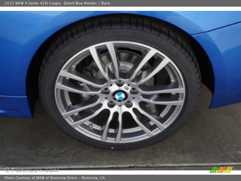 Estoril Blue Metallic / Black 2015 BMW 4 Series 428i Coupe