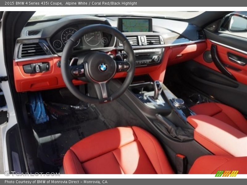 Coral Red/Black Highlight Interior - 2015 4 Series 435i Coupe 
