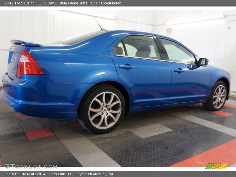 Blue Flame Metallic / Charcoal Black 2012 Ford Fusion SEL V6 AWD