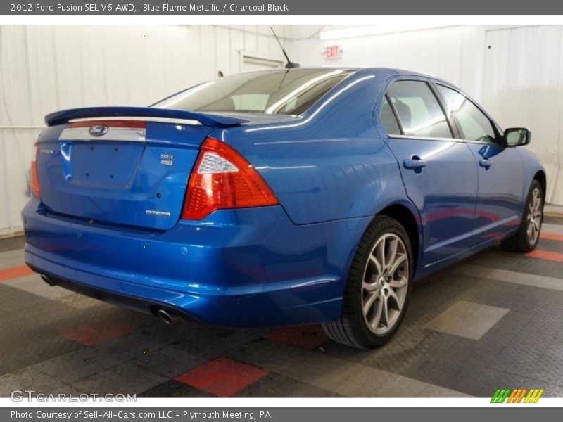 Blue Flame Metallic / Charcoal Black 2012 Ford Fusion SEL V6 AWD