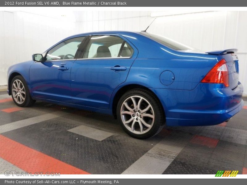 Blue Flame Metallic / Charcoal Black 2012 Ford Fusion SEL V6 AWD