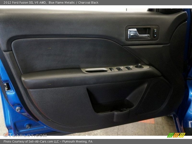 Blue Flame Metallic / Charcoal Black 2012 Ford Fusion SEL V6 AWD