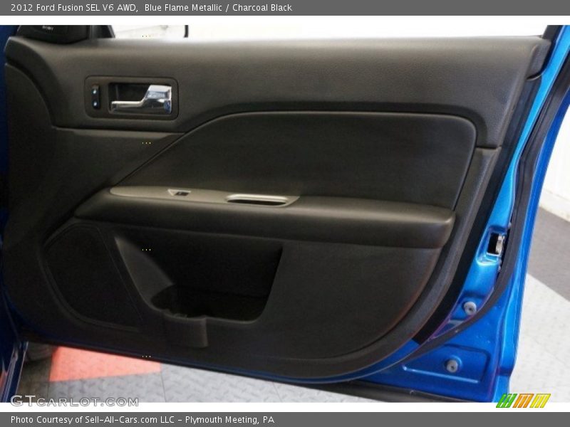 Blue Flame Metallic / Charcoal Black 2012 Ford Fusion SEL V6 AWD