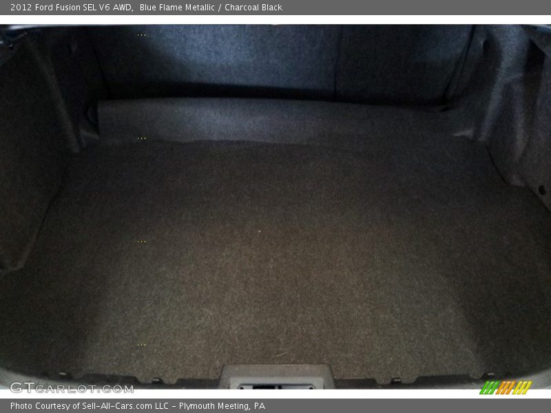 Blue Flame Metallic / Charcoal Black 2012 Ford Fusion SEL V6 AWD