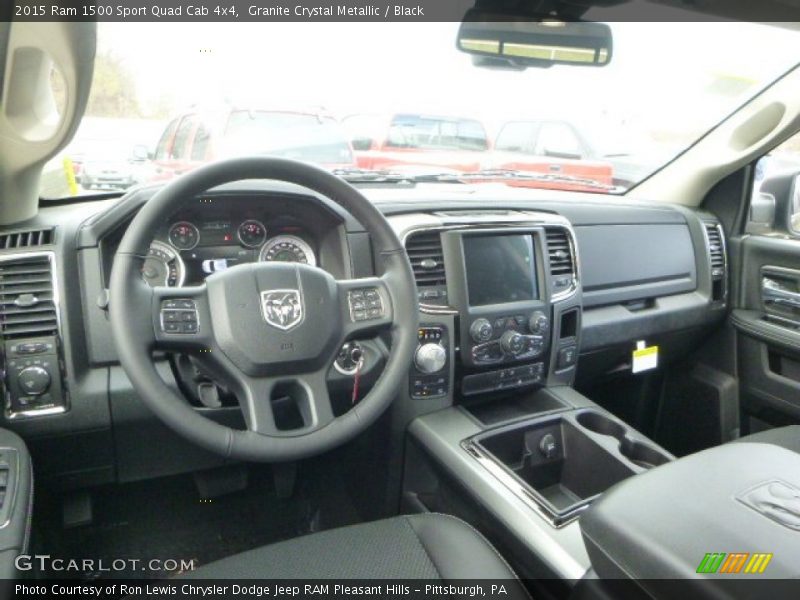Granite Crystal Metallic / Black 2015 Ram 1500 Sport Quad Cab 4x4