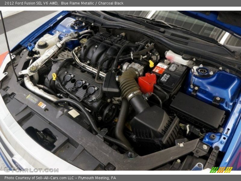 Blue Flame Metallic / Charcoal Black 2012 Ford Fusion SEL V6 AWD