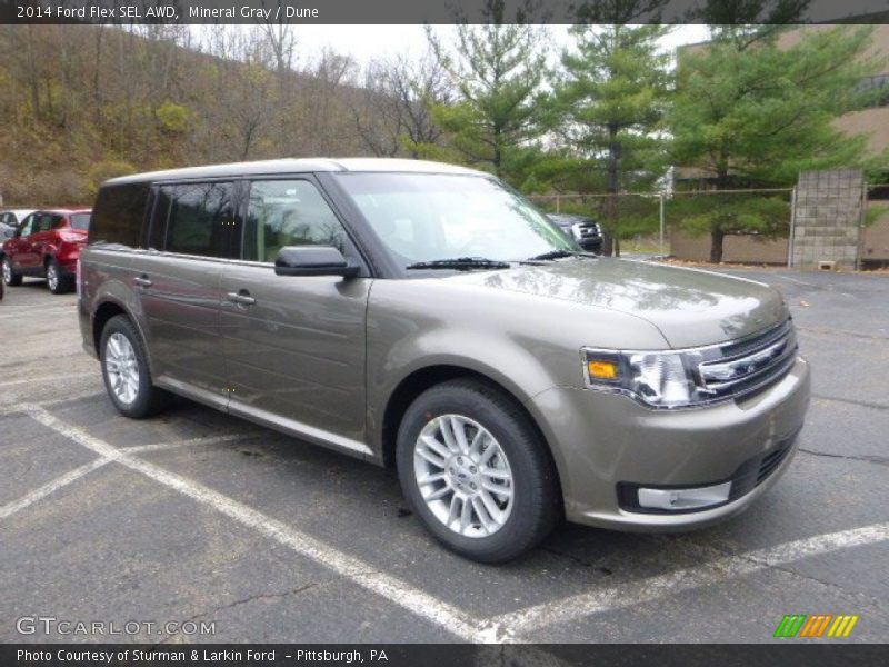 Mineral Gray / Dune 2014 Ford Flex SEL AWD