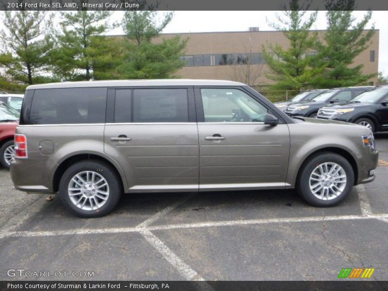 Mineral Gray / Dune 2014 Ford Flex SEL AWD