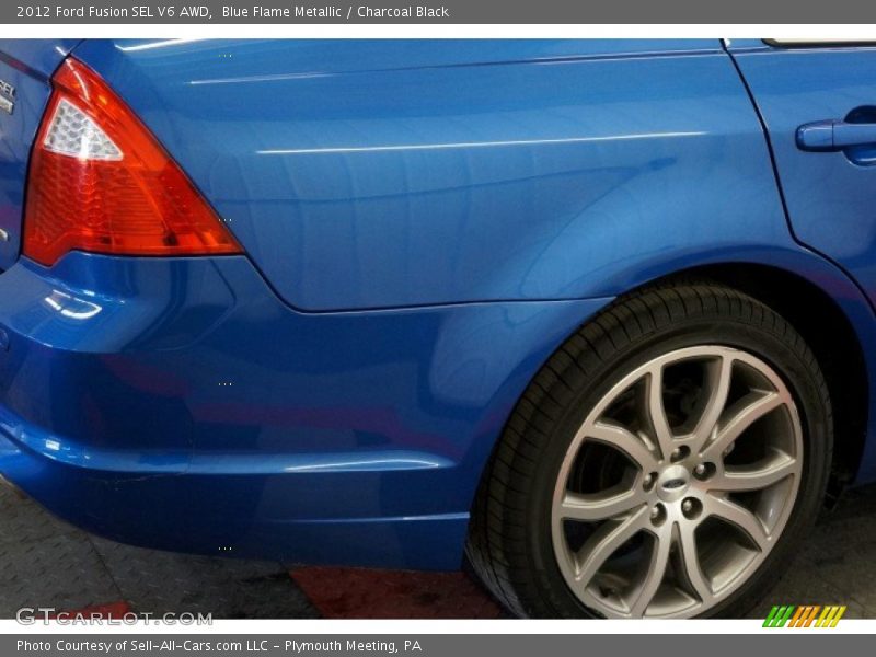 Blue Flame Metallic / Charcoal Black 2012 Ford Fusion SEL V6 AWD