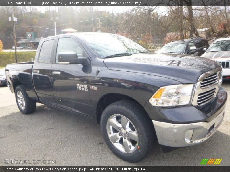 Maximum Steel Metallic / Black/Diesel Gray 2015 Ram 1500 SLT Quad Cab 4x4
