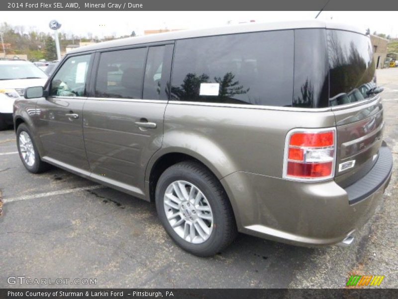 Mineral Gray / Dune 2014 Ford Flex SEL AWD