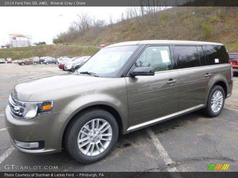 Mineral Gray / Dune 2014 Ford Flex SEL AWD