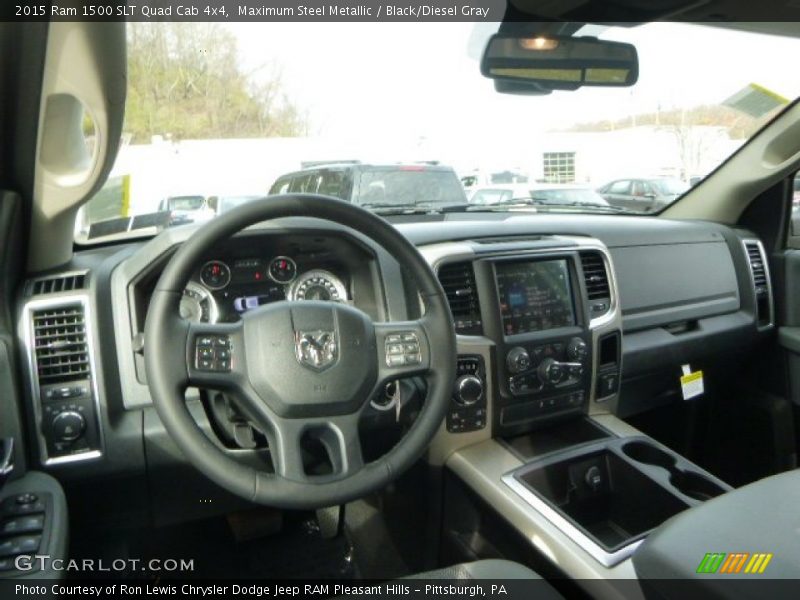 Maximum Steel Metallic / Black/Diesel Gray 2015 Ram 1500 SLT Quad Cab 4x4