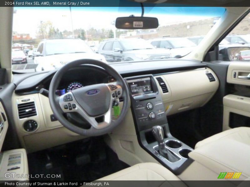 Mineral Gray / Dune 2014 Ford Flex SEL AWD
