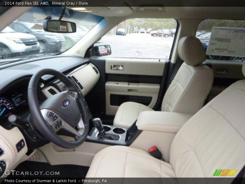 Mineral Gray / Dune 2014 Ford Flex SEL AWD