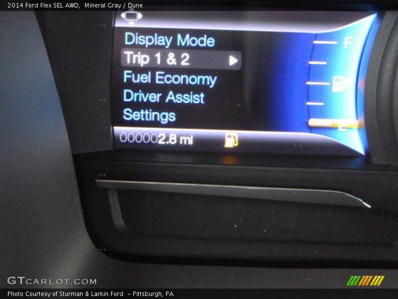 Mineral Gray / Dune 2014 Ford Flex SEL AWD