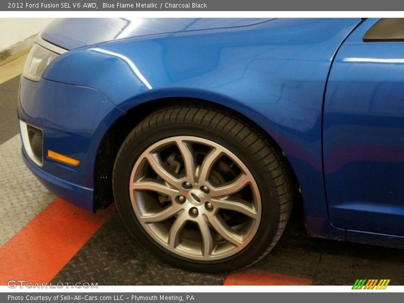 Blue Flame Metallic / Charcoal Black 2012 Ford Fusion SEL V6 AWD