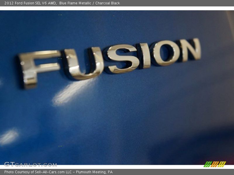 Blue Flame Metallic / Charcoal Black 2012 Ford Fusion SEL V6 AWD