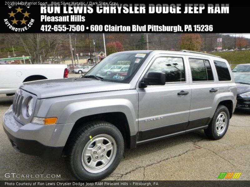 Billet Silver Metallic / Dark Slate Gray 2015 Jeep Patriot Sport