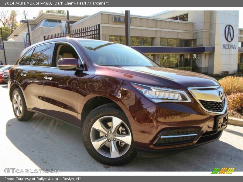 Dark Cherry Pearl / Parchment 2014 Acura MDX SH-AWD