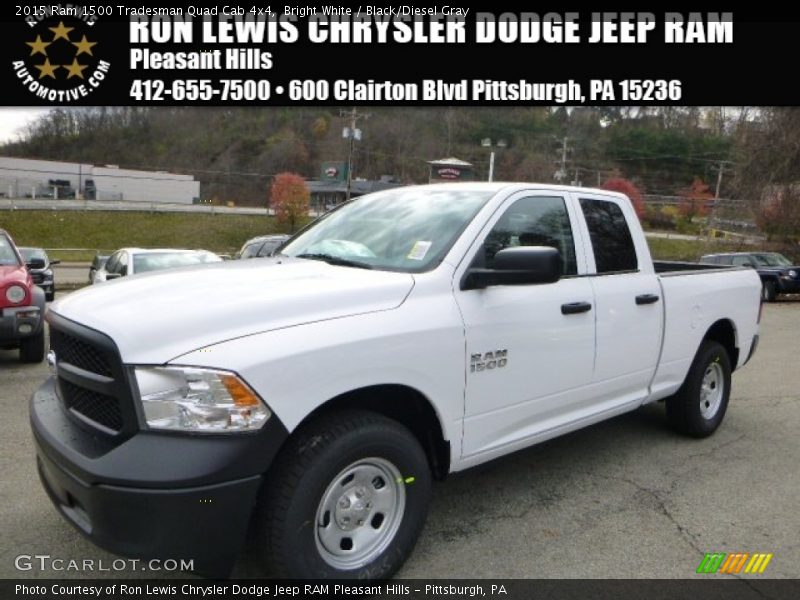 Bright White / Black/Diesel Gray 2015 Ram 1500 Tradesman Quad Cab 4x4