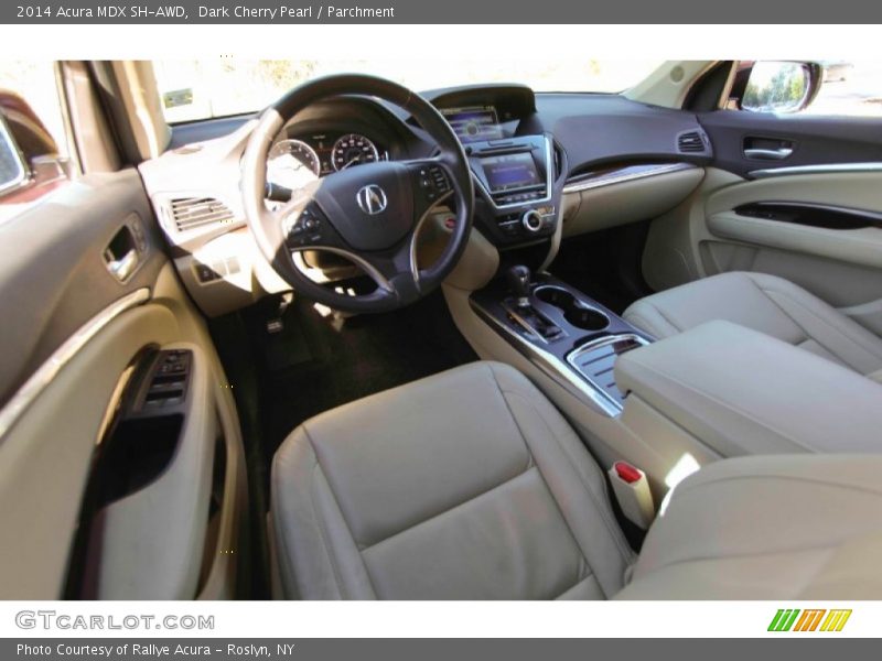 Dark Cherry Pearl / Parchment 2014 Acura MDX SH-AWD