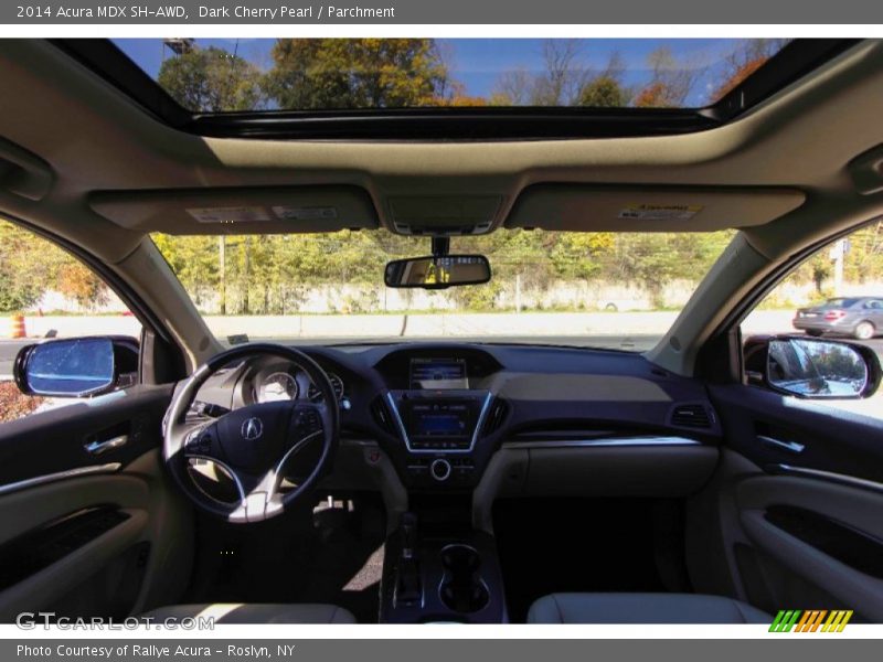 Dark Cherry Pearl / Parchment 2014 Acura MDX SH-AWD