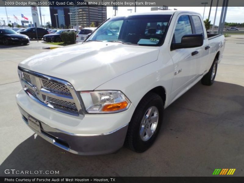 Stone White / Light Pebble Beige/Bark Brown 2009 Dodge Ram 1500 SLT Quad Cab