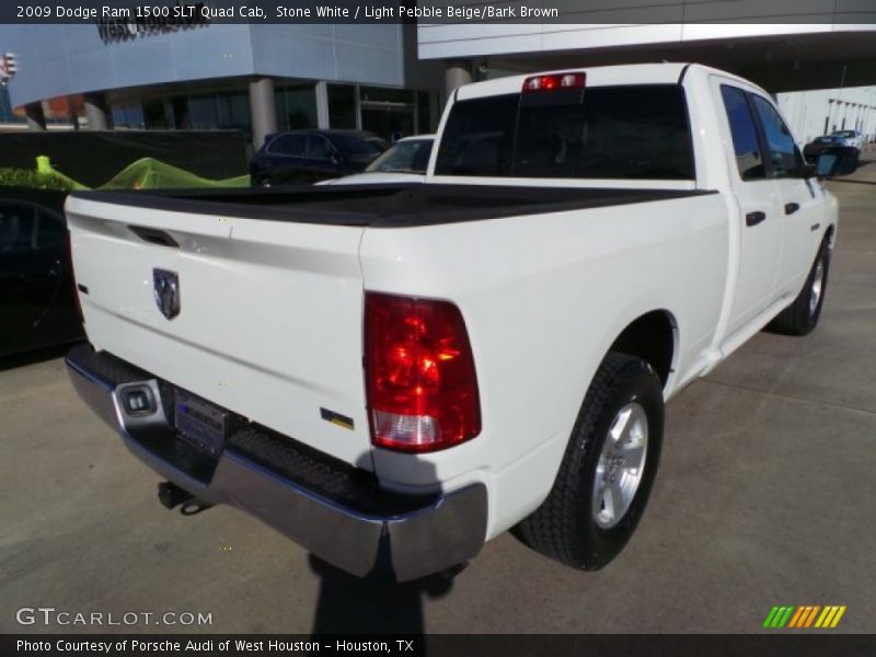 Stone White / Light Pebble Beige/Bark Brown 2009 Dodge Ram 1500 SLT Quad Cab