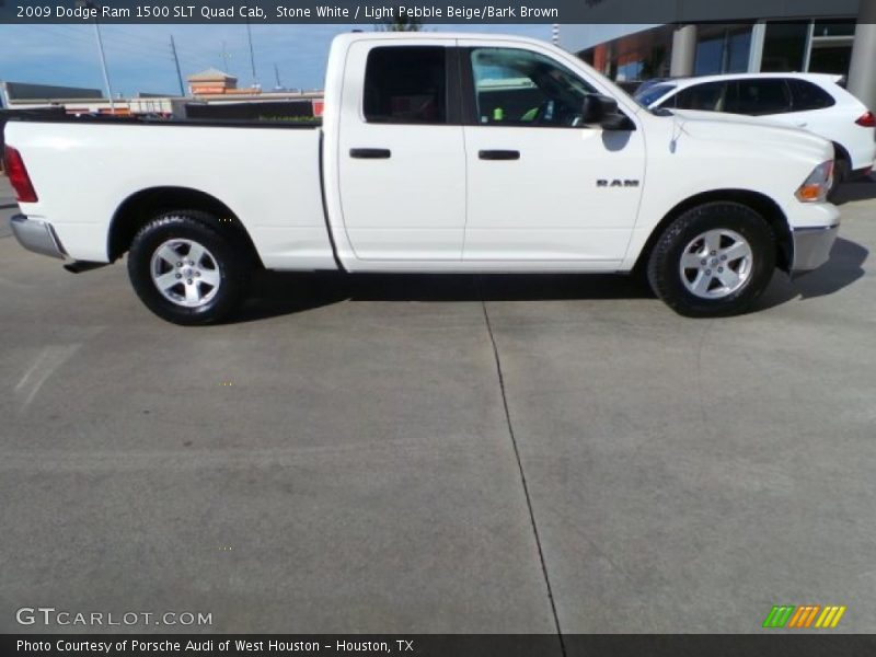 Stone White / Light Pebble Beige/Bark Brown 2009 Dodge Ram 1500 SLT Quad Cab