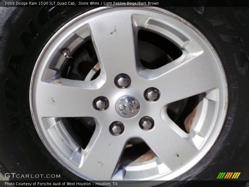 Stone White / Light Pebble Beige/Bark Brown 2009 Dodge Ram 1500 SLT Quad Cab