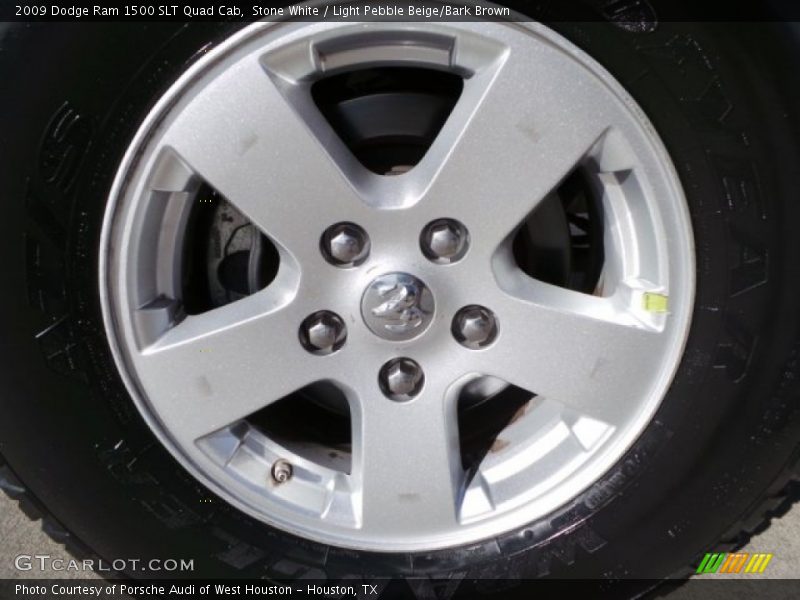 Stone White / Light Pebble Beige/Bark Brown 2009 Dodge Ram 1500 SLT Quad Cab