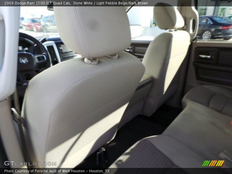 Stone White / Light Pebble Beige/Bark Brown 2009 Dodge Ram 1500 SLT Quad Cab
