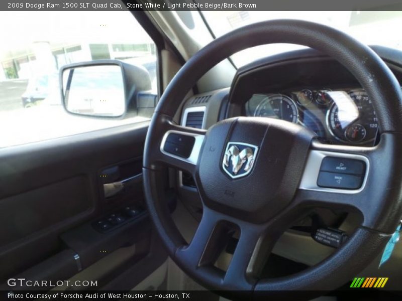 Stone White / Light Pebble Beige/Bark Brown 2009 Dodge Ram 1500 SLT Quad Cab