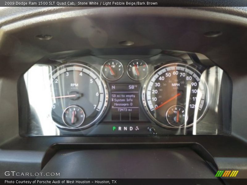 Stone White / Light Pebble Beige/Bark Brown 2009 Dodge Ram 1500 SLT Quad Cab