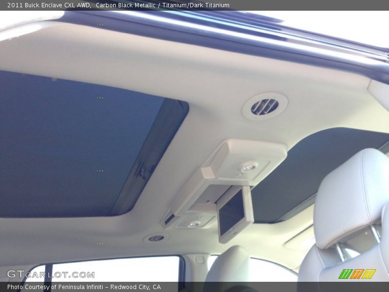 Carbon Black Metallic / Titanium/Dark Titanium 2011 Buick Enclave CXL AWD