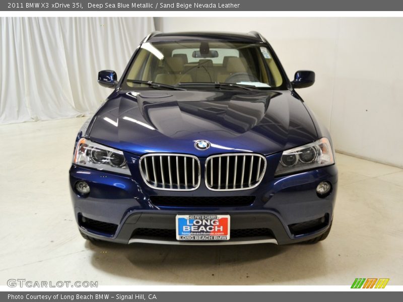 Deep Sea Blue Metallic / Sand Beige Nevada Leather 2011 BMW X3 xDrive 35i