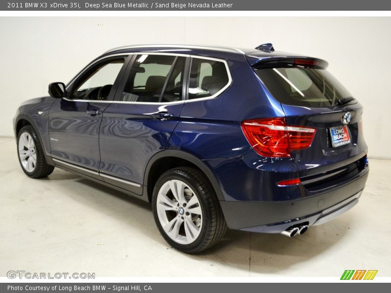 Deep Sea Blue Metallic / Sand Beige Nevada Leather 2011 BMW X3 xDrive 35i