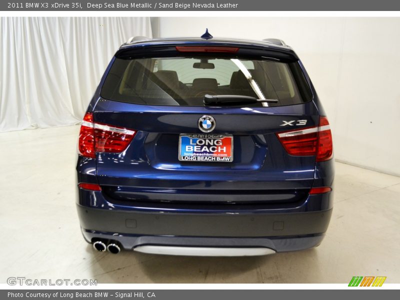 Deep Sea Blue Metallic / Sand Beige Nevada Leather 2011 BMW X3 xDrive 35i
