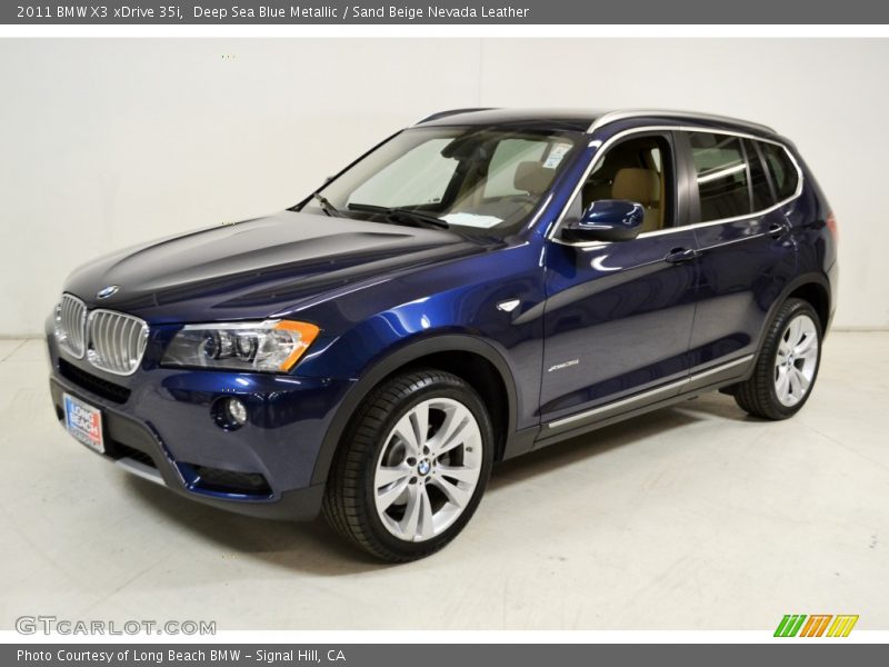 Deep Sea Blue Metallic / Sand Beige Nevada Leather 2011 BMW X3 xDrive 35i