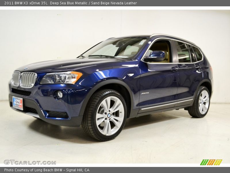 Deep Sea Blue Metallic / Sand Beige Nevada Leather 2011 BMW X3 xDrive 35i