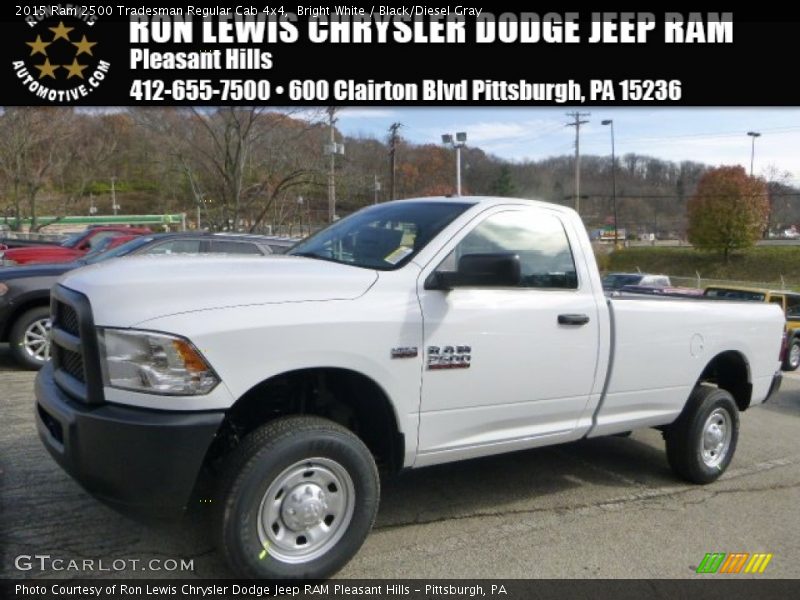 Bright White / Black/Diesel Gray 2015 Ram 2500 Tradesman Regular Cab 4x4