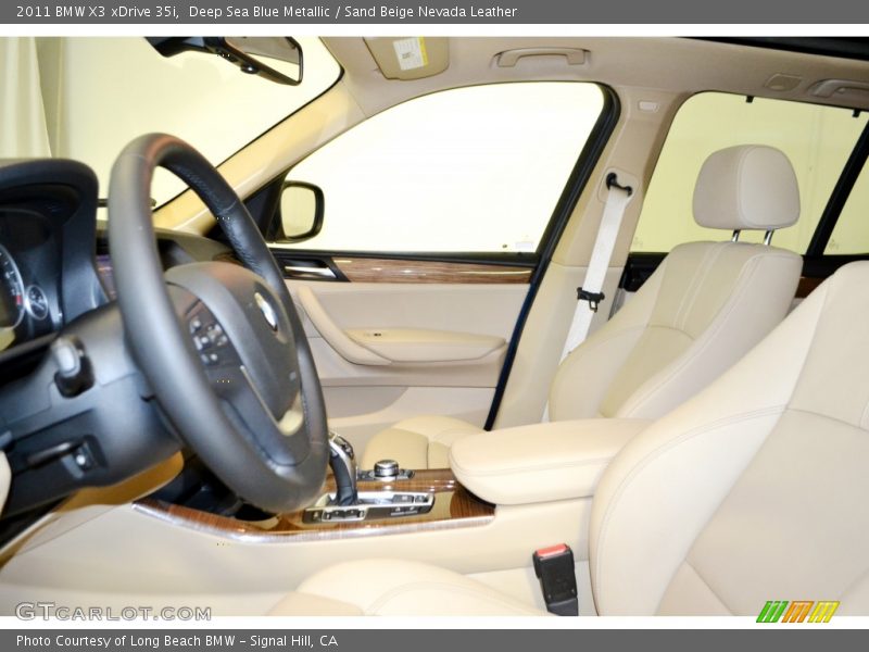 Deep Sea Blue Metallic / Sand Beige Nevada Leather 2011 BMW X3 xDrive 35i