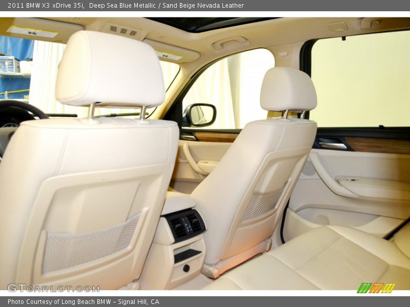 Deep Sea Blue Metallic / Sand Beige Nevada Leather 2011 BMW X3 xDrive 35i