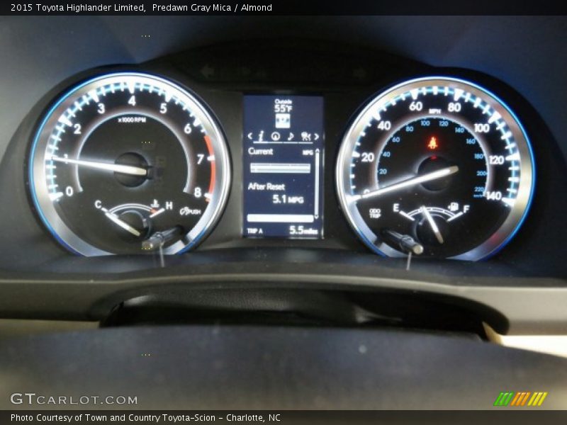 Predawn Gray Mica / Almond 2015 Toyota Highlander Limited