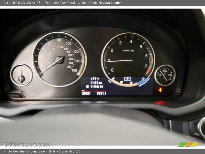 Deep Sea Blue Metallic / Sand Beige Nevada Leather 2011 BMW X3 xDrive 35i