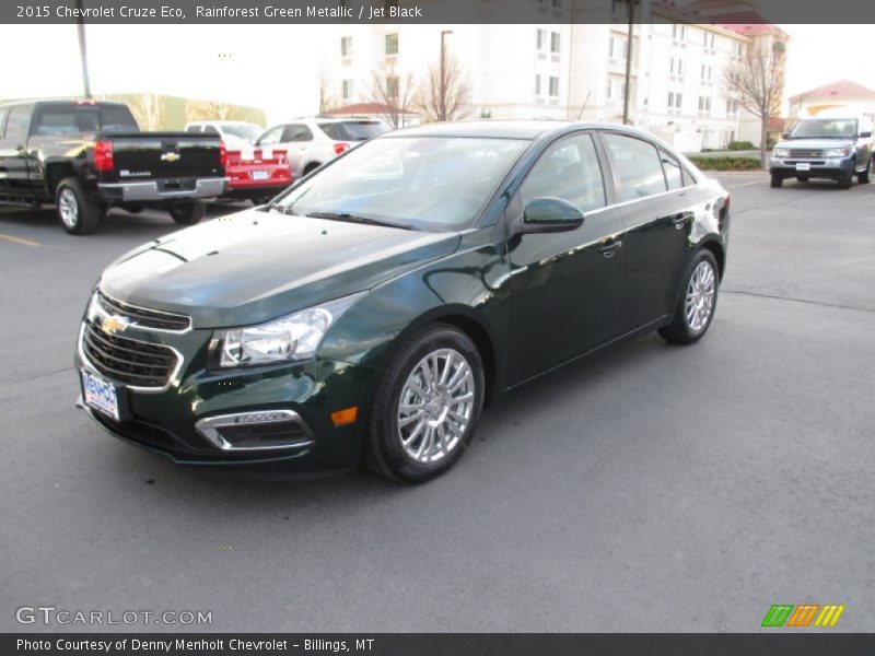 Rainforest Green Metallic / Jet Black 2015 Chevrolet Cruze Eco