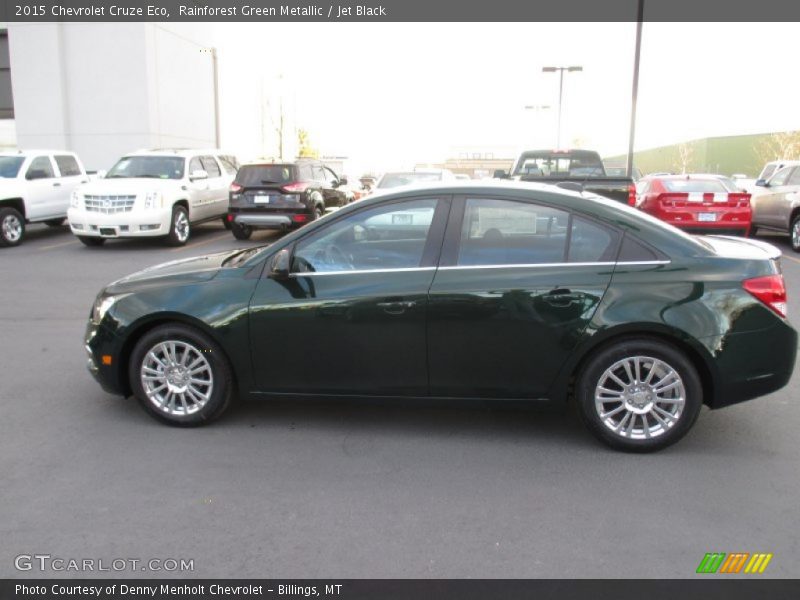 Rainforest Green Metallic / Jet Black 2015 Chevrolet Cruze Eco